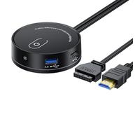 PEILINZE USB 3.0 USB C - Botón de extensión de conmutación de alimentación para computadora de escritorio, puerto auditivo 3.5 opcional, cable de 116 cm