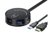 PEILINZE USB 3.0 USB C - Botón de extensión de conmutación de alimentación para computadora de escritorio, puerto auditivo 3.5 opcional, cable de 116 cm