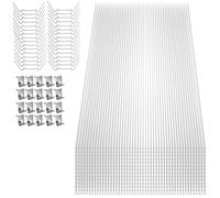 PEILU Juego de 14 planchas alveolares transparentes de policarbonato, 10,25 m², resistentes a los rayos UV, placas de invernadero de doble puente para la construcción de garajes, invernaderos