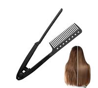 Pein -Lethereer Peine - Peine De Hierro Plano Profesional | Herramienta De Estilo Anti Frizz Seco Y Seco | Voce De Peluquería De Forma V Para Cabello Liso Y Brillante, Herramienta De Peinado Portátil