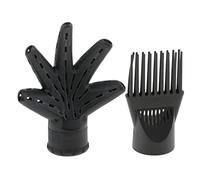 Peina sin esfuerzo y seca perfectamente cualquier tipo de cabello. Juego de 2 peines difusores universales para secador de pelo liso y rizado. Se adapta a la mayoría de secadores de pelo. Material
