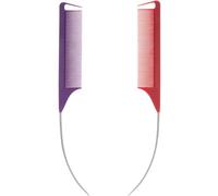 Peinado de cola de rata 2pcs peinador de cola antiestático con bend acero aguja fibra de carbono para herramientas de peinado