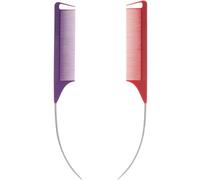 Peinado de cola de rata 2pcs peinador de cola antiestático con bend acero con aguja fibra de carbono peine para herramientas de peinado, peine de separación