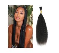 Peinado de trenzas Human Braiding Hair for Boho Braids Kinky Straight Bulk Extensions 50g/Bundles No Weft Extensiones(18 18 18 inches)