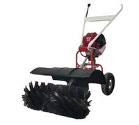 Peinadora De Césped Dos Tiempos, Máquina Cepilladora A Gasolina, Pequeña Barredora Manual Gran áRea De Limpieza