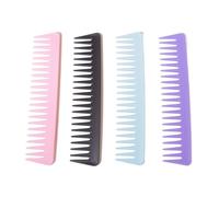 Peine 1/4 peine desenredante de dientes anchos for cabello rizado, húmedo y seco, sin mango, ideal for pelucas naturales(Color05)