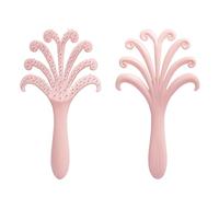 Peine, 2 cepillos para desenredar el cabello con dientes ABS en forma de fuegos artificiales para mujer, rizados, lacios, húmedos y secos, rosa, morado, azul, regalos para mamá, novia, mejor amiga