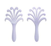Peine, 2 cepillos para desenredar el cabello con dientes ABS en forma de fuegos artificiales para mujer, rizados, lacios, húmedos y secos, rosa, morado, azul, regalos para mamá, novia, mejor amiga