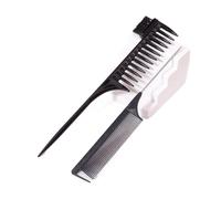Peine 2 peines, peine largo de acero for cardar, dientes anchos, especial for pelucas cabello natural(Color02)
