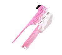 Peine 2 peines, peine largo de acero for cardar, dientes anchos, especial for pelucas cabello natural(Color03)