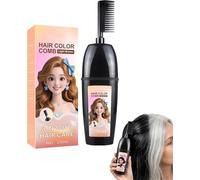 Peine 3 en 1 para colorear el cabello con cepillo integrado, peine portátil para teñir el cabello gris, resistente al agua y al sudor, coloración de cabello en un solo paso, sin mezcla, sin lío, solo