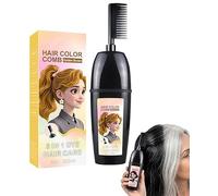 Peine 3 en 1 para teñir el cabello con cepillo integrado, peine portátil para cubrir el cabello gris, impermeable y resistente al sudor, sin mezclar, coloración de cabello en un solo paso, fácil de