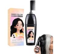 Peine 3 en 1 para teñir el cabello con cepillo integrado, peine portátil para cubrir el cabello gris, impermeable y resistente al sudor, sin mezclar, coloración de cabello en un solo paso, fácil de