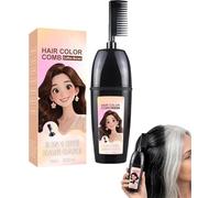 Peine 3 en 1 para teñir el cabello con cepillo integrado, peine portátil para cubrir el cabello gris, impermeable y resistente al sudor, un solo paso, para teñir el cabello, sin mezclar, sin ensuciar