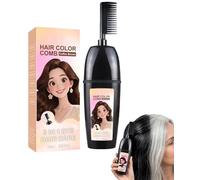Peine 3 en 1 para teñir el cabello con cepillo integrado, peine portátil para cubrir el cabello gris, impermeable y resistente al sudor, sin mezclar, coloración de cabello en un solo paso, fácil de