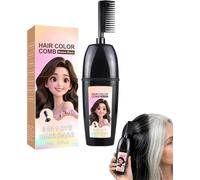 Peine 3 en 1 para teñir el cabello con cepillo integrado, peine portátil para cubrir el cabello gris, impermeable y resistente al sudor, un solo paso, para teñir el cabello, sin mezclar, sin ensuciar