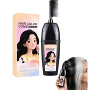 Peine 3 en 1 para teñir el cabello con cepillo integrado, peine portátil para tinte de cabello para cubrir las canas, impermeable y resistente al sudor, coloración de cabello en un solo paso, sin
