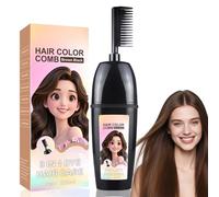 Peine 3 en 1 para teñir el cabello, peine instantáneo con cabezal de cepillo integrado, tinte temporal para el cabello, para hombres y mujeres (rojo)