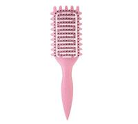 Peine 3 In 1 Curl Define Styling Brush Hollow Out Detangling Hair Tangled Comb Shaping Defining Curls Barber Tools(Pink)
