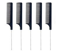 Peine 5/10pcs Pointed Tail Comb Steel Dense Teeth Shunfa Curly Hair Home Salon Hairdressing Tools(5 PCS)