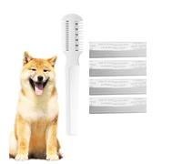 Peine afilador de doble cara,cortapelos para perros y gatos con 5 cuchillas | Cortapelos para mascotas, Afeitadora de aseo, Adelgazante, adelgaza y remueve pelo flotante, 22 x 4 cm