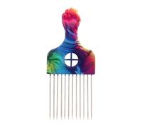 Peine afro de metal africano para peinar el cabello, herramienta de peinado, púa para peinar el cabello