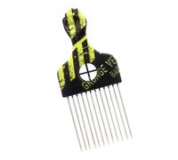 Peine afro de metal africano para peinar el cabello, herramienta de peinado, púa para peinar el cabello