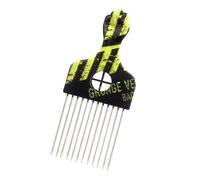 Peine afro de metal africano para peinar el cabello, herramienta de peinado, púa para peinar el cabello