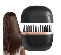 Peine alisador calentado - Plancha para el cabello inalámbrica de 3,46 x 3,27 x 1,38 pulgadas, herramienta de peluquería portátil, mini peine, para mujeres y niñas | Señoras viajeros profesionales Im