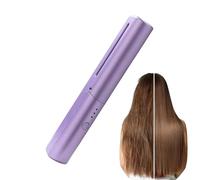 Peine alisador - Cepillo de cerámica para peinar el cabello, herramienta de aseo recargable por USB, dispositivo de peluquería de 3 niveles de calor para uso profesional en el hogar, boda,