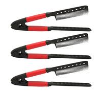 Peine Alisador de Cabello ABS en Forma de V para Cabello Rizado, Portátil y Duradero, para Peinados Exquisitos