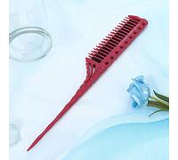 Peine profesional para el cabello 3 filas Peine para peinar el cabello Peine para modelar el cabello en punta Peluquería(red)