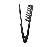 Peine alisador de pelo, diseño en forma de V, cepillo alisador y peinado profesional para cabello suave y brillante, plancha plana portátil para el hogar, viajes, vacaciones y uso diario