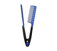 Peine alisador de pelo, diseño en forma de V, cepillo alisador y peinado profesional para cabello y brillante, plancha plana portátil para el hogar, viajes, vacaciones y uso diario