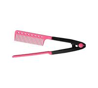 Peine alisador - Peine alisador de peinado para hierro plano - Cepillo alisador en forma de V Herramienta profesional para el hogar Commuting Vacation Travel Road Trip Dating Controls Frizz