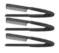 Peine Alisador Plano de 3 Uds, Cepillo para el Pelo de Salón, Peines, Alisador de Pelo con Estilo de Peluquería, Alisador de Peine Recto en Forma de V