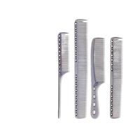 Peine Aluminum Comb Set Barber Metal Hair Dressing Combs Hairdressing Ultra Thin Brush Salon Tools(Black)