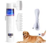 Peine anti piojos eléctrico peine antipulgas para mascotas 2 en 1 aspirador de piojos profesional herramienta de limpieza para perros y personas (blanco)