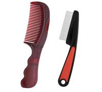 Peine anticaspa patentado y kit de peine de dientes finos de acero inoxidable, removedor de caspa, desintoxicación del cuero cabelludo, cepillo de masaje para eliminar la caspa para la acumulación del