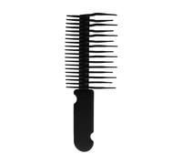 Peine antinudos para evitar daños en el cabello, con mango ranurado, 1/2 piezas, ergonómico, de plástico, para hombres y mujeres, dientes finos y anchos, antiestático, 1 unidad