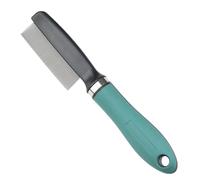 Peine antipulgas para eliminar pulgas - Peine verde con dientes giratorios | Peine para perros de acero inoxidable para la cara, cepillo ergonómico multiusos para razas de pelo largo, cuidado diario y
