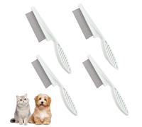 Peine antipulgas para gatos, 4 unidades de peine para gatos, peines para perros, peine para el cuidado del pelo, peine de acero inoxidable, peine de masaje de doble cara, peine para gatos, herramienta