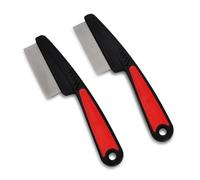 Peine Antipulgas para Gatos Perros, 2 piezas Peines para Piojos de Mascotas, Peine de Aseo de Dientes Finos para Enredos de Pelo, Peine para Liendres en Metal para Eliminación de Manchas/Ácaros