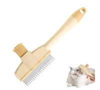 Peine antipulgas para perros | Eliminador de pulgas para perros y cepillo de contra la caída del cabello, cepillo de cuidado suave con botón de desbloqueo y removedor de garrapatas para