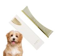 Peine antipulgas para perros | Peine Cara Perro de acero inoxidable | Herramienta de desenredado para mascotas para salón exterior interior después de baño diario durante temporada de tiempo de baño