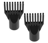 Peine Boquilla 2 Piezas ABS Negro para Secador de Pelo | Accesorio Profesional para Viaje y Hogar, Distribuye el Aire de Forma Uniforme, Maximiza Volumen
