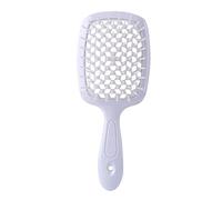 Peine Cojín de cojín de aire de ancho Peine Mojado Driso Driso Detangling Scalp Masaje Peine Cepillo de Pelo Salón Mujer Peluquería Herramienta Peine Alisador De Cabello(White)