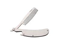 Peine Combinador de cabello Mini bolsillo Combina de acero inoxidable Herramienta de cuidado de barba de peine de acero inoxidable Conveniente Cepillo for el cabello Peine Para el Cabello