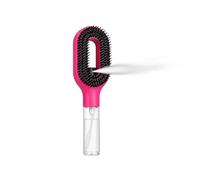 Peine compacto para el cuidado del cabello, peine suave para desenredar el cabello, peine con cerdas suaves para control del encrespamiento y fácil aseo, espolvorea portátil