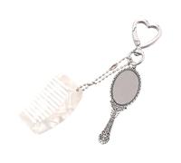 Peine con acetato y gancho de metal inoxidable para accesorios de moda, mezcla de acetato contra la adición de llavero perdido